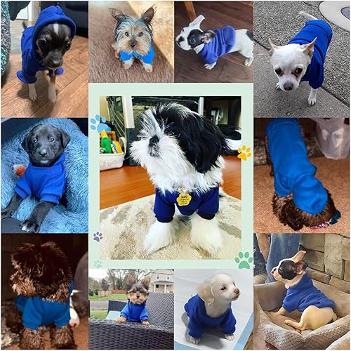 Miniatura 90 de Jecikelon - Sudadera con capucha y bolsillos, cálida para invierno, para perros pequeños, ropa de abrigo para chihuahuas, disfraz para cachorros