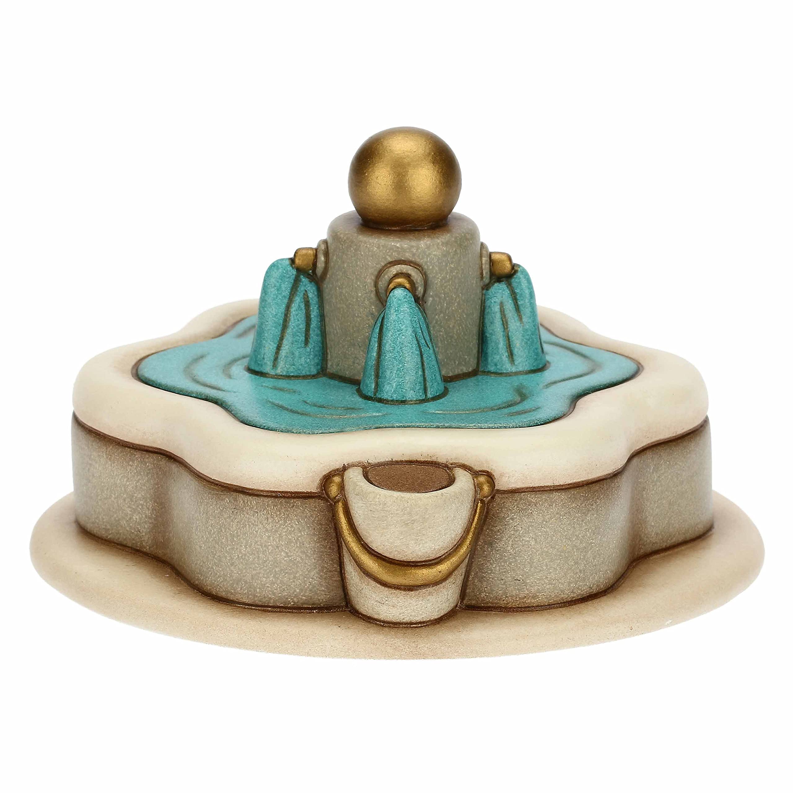 THUN - Presepe 2022 - Statuina Presepe Fontana in Ceramica Decorata a Mano - Linea Presepe Classico - 12x12x7 cm h