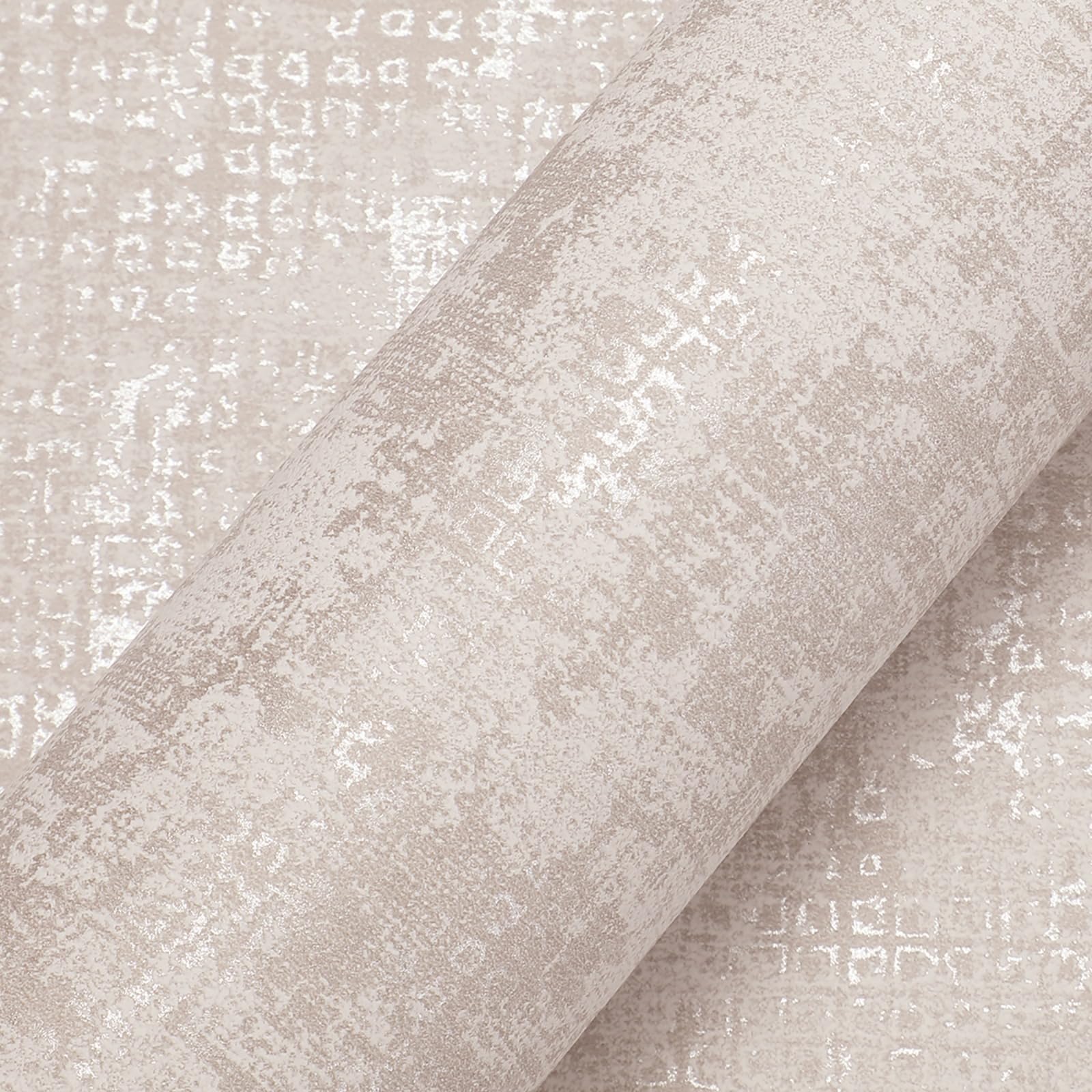 Pamatio Concrete Light Brown Wallpaper - Metallic Glitter Feature Industrial Cement Effect - Non-Woven - Living Room Bedroom Walls Adult, 53 cm x 9.5 m Roll