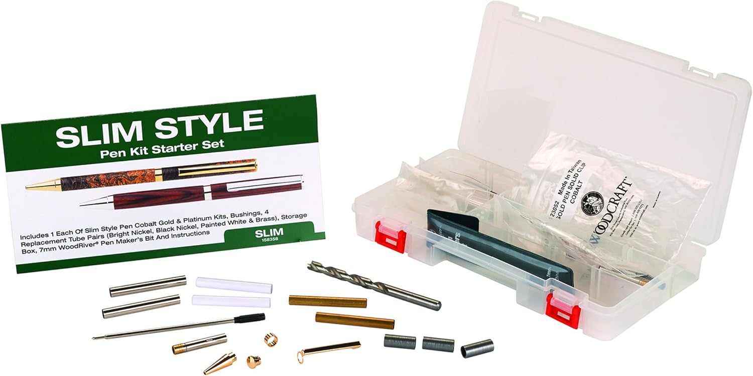 WOODRIVER Project Kit - 7Mm Slimline Starter Pen Kits Sets