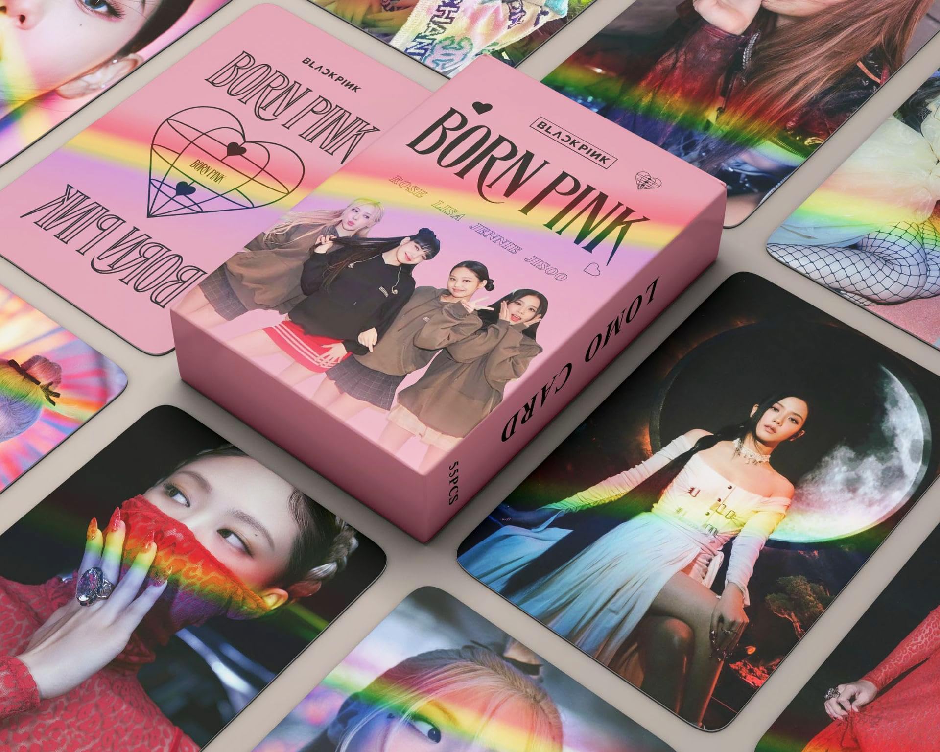 Amazon.com: Funwaretech Black Pink Born Pink Laser Photocards 55