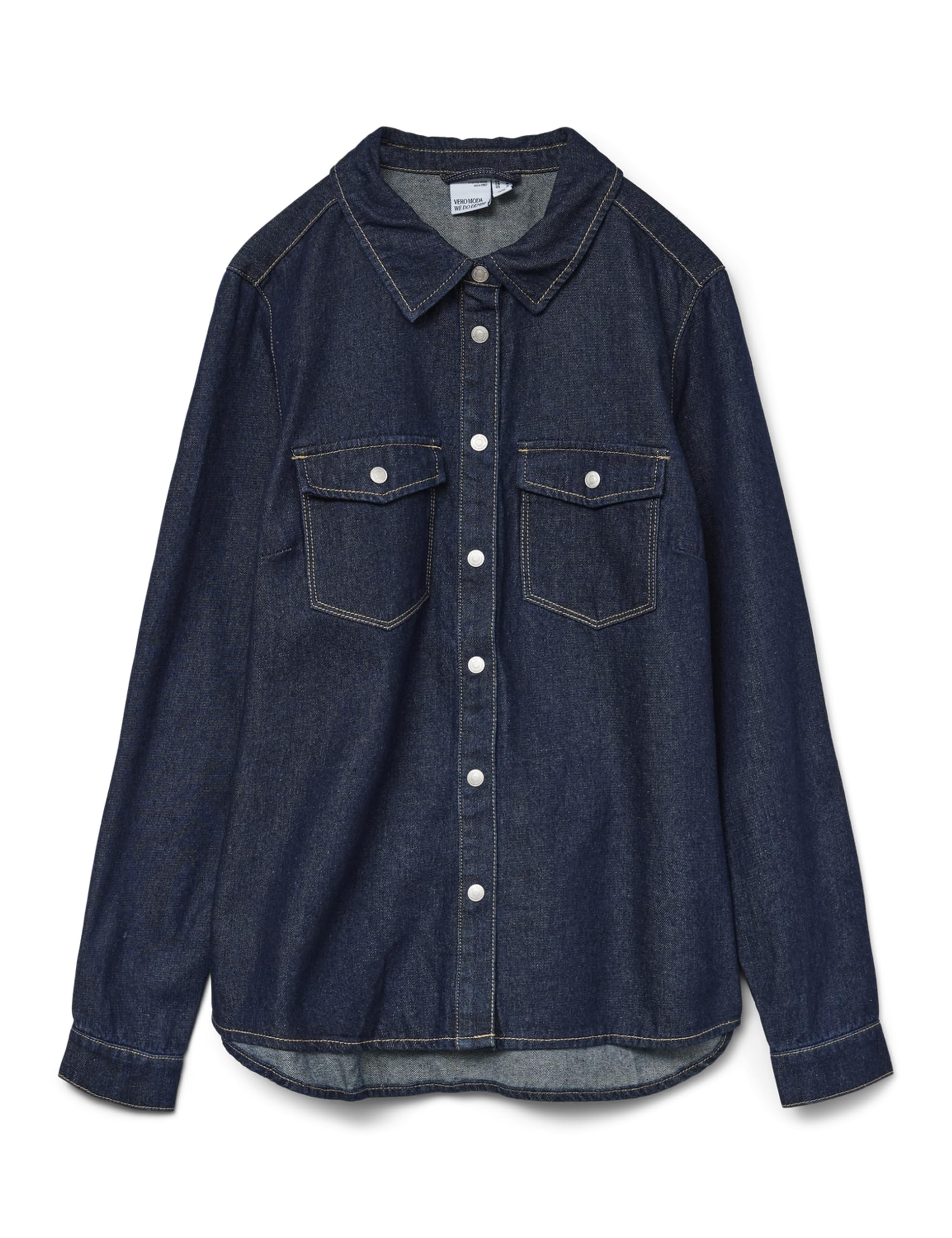 Vero Moda Denim Shirt Women's Dark Blue Denim Extra Small