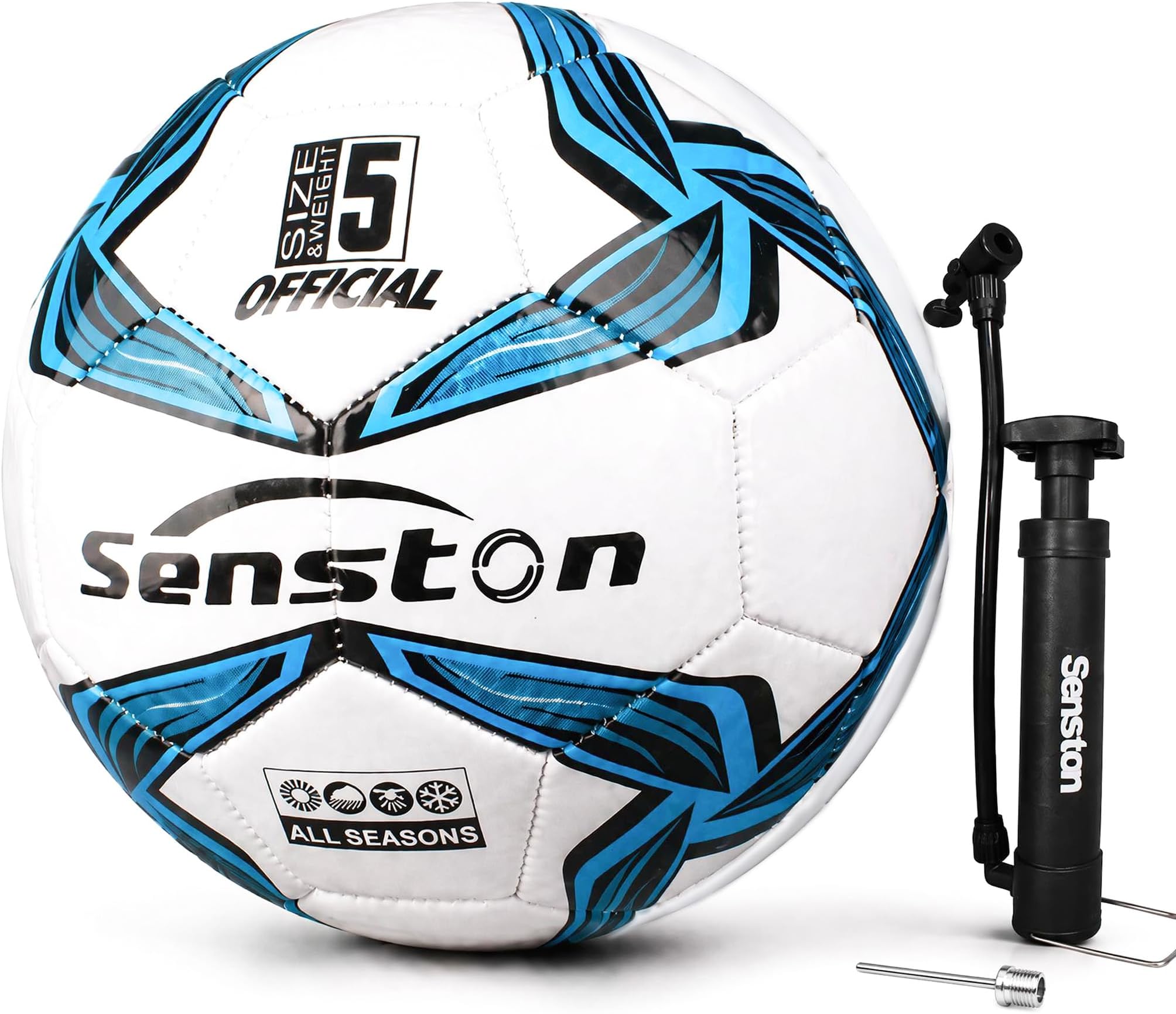 – Senston Football Training Ball Size 4 Official Match Football Futsal Match Ball