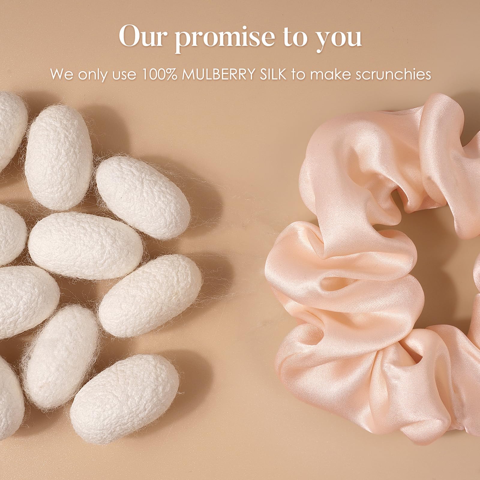 Amazon.com : LULUSILK Silk Scrunchies for Hair Sleep, 100  display picture 3