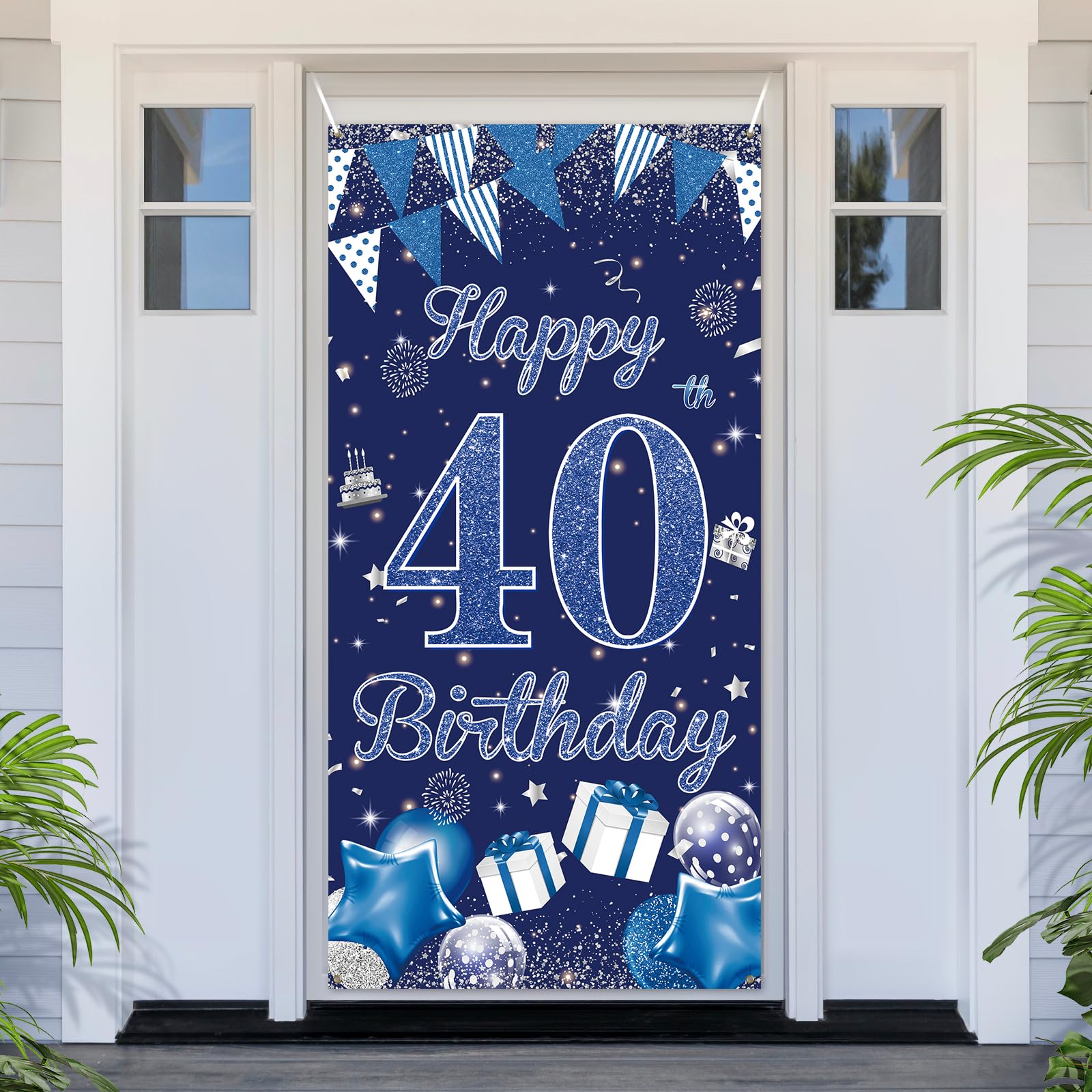 PartyYaa 40. Geburtstagsbanner Deko, 40. Geburtstag Tür Bann