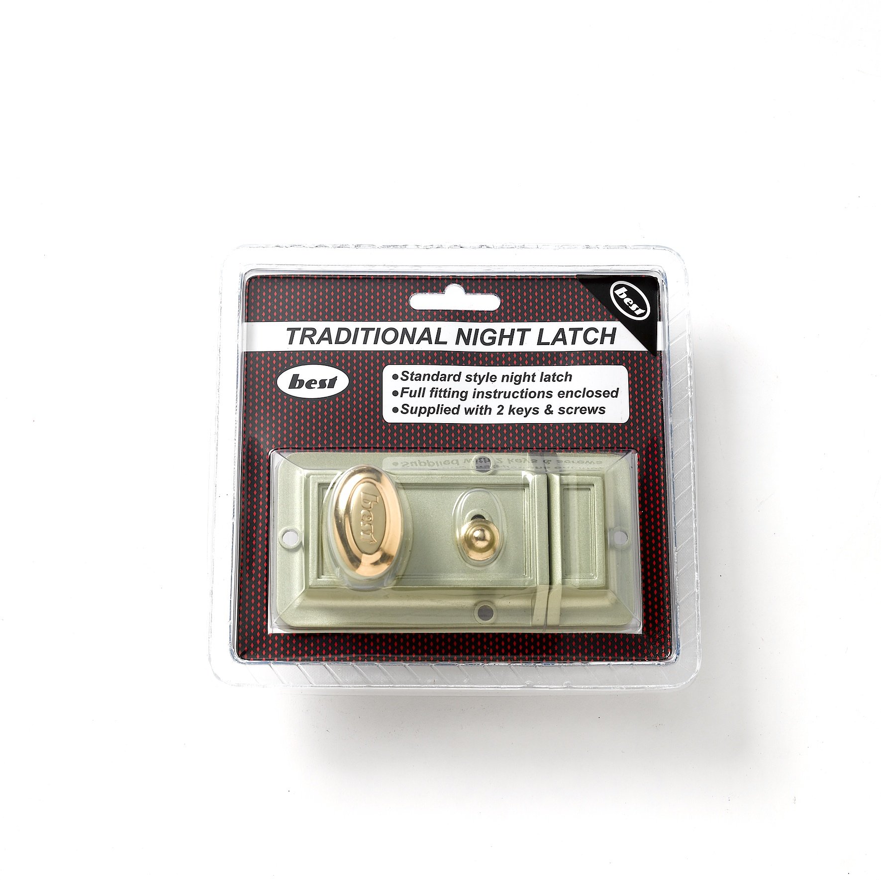 Merriway BH00079 Nightlatch Std Trad Champagne Colour -1 Pcs