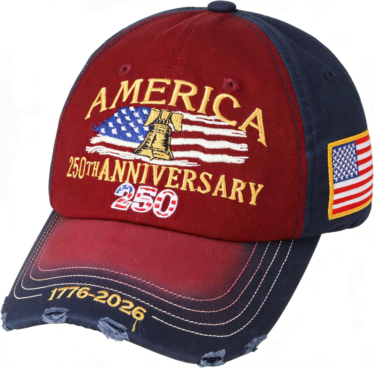 United States 250th Anniversary USA Hat 1776-2026 Patriotic Baseball Cap America 250 Year Anniversary Hat Gift for Men - Image 6
