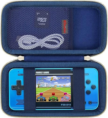 Elonbo Funda de transporte compatible con WELLSTG Juego de mano para niños, 220 videojuegos retro precargados, bolsa de almacenamiento portátil para