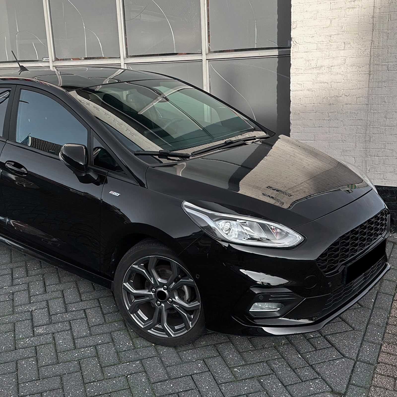 Cubierta para faro delantero para Ford Fiesta MK8 2017-2020, color negro