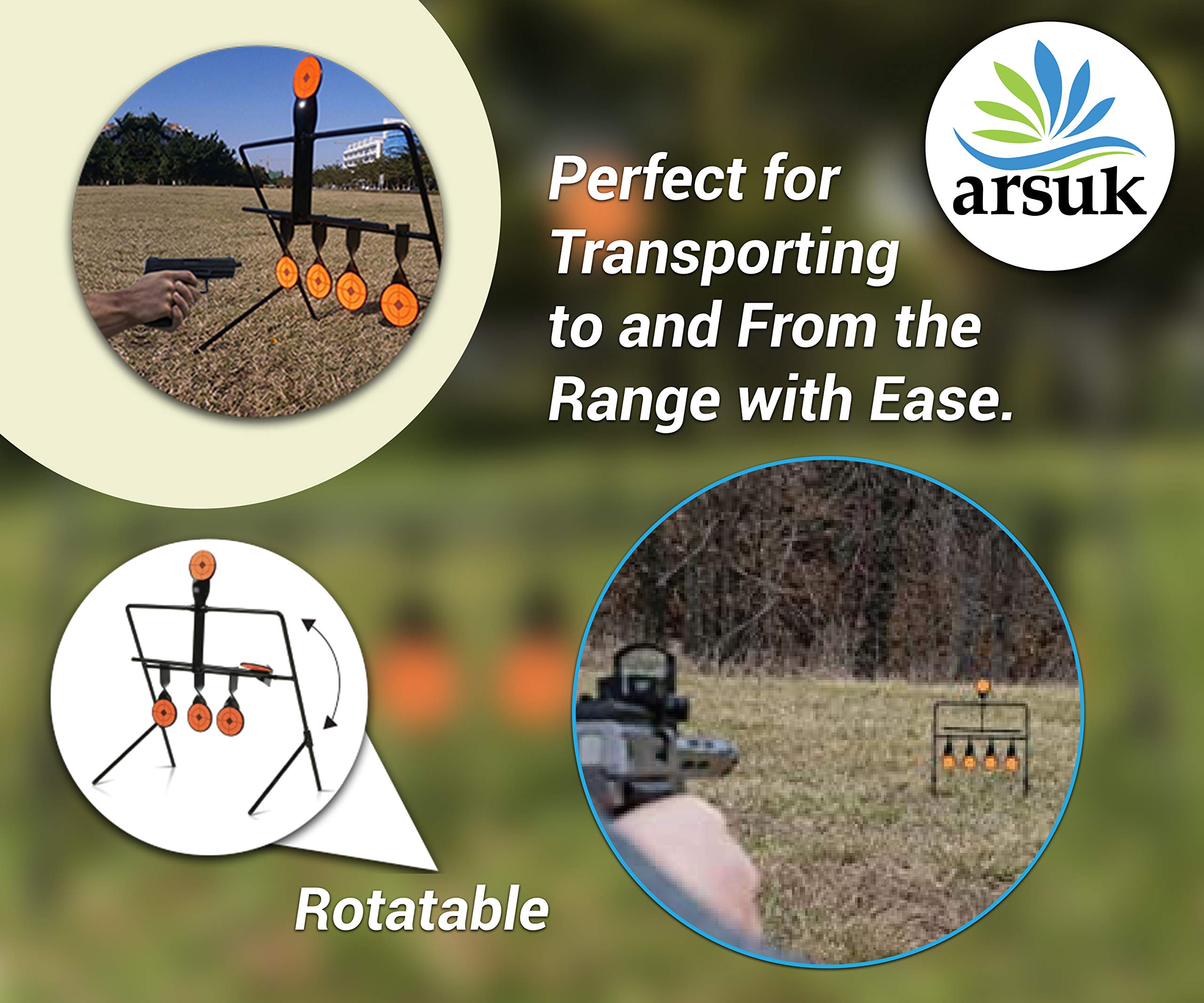 ARSUK Airsoft Swinging Target Freestanding Self Resetting Holder Cone