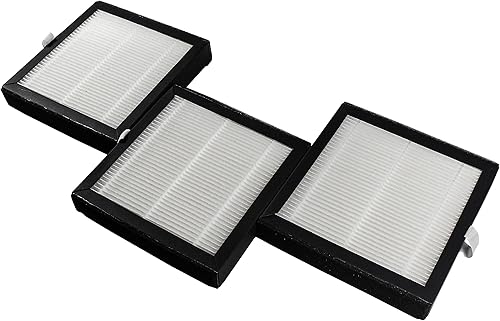 Miniatura 7 de HQRP Paquete de 3 filtros HEPA compatibles con Afloia (AQ8Q8)  HonatiHysure Q7  Tenergy Sorbi 2 en 1 purificador de aire