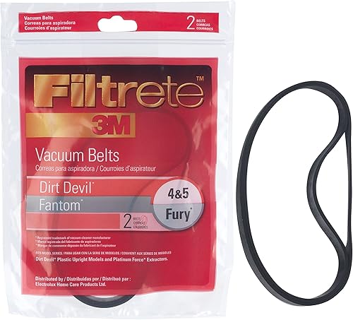 3M Filtrete Dirt Devil / Fantom 4 & 5 / Fury - Cinturón de vacío (2 correas)