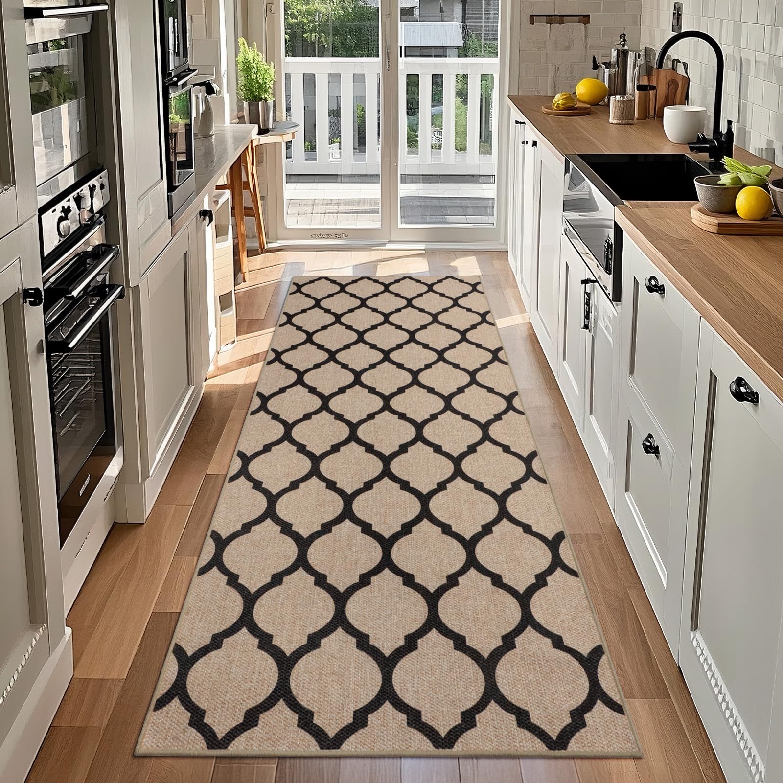 Tappeto passatoia in tessuto per corridoio, antiscivolo, 80 x 200 cm, lavabile, moderno, per corridoio, cucina, ingresso e soggiorno