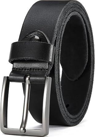 DOOPAI Leather Belt for Men, Handmade for Formal Work or Casual Jeans Belt