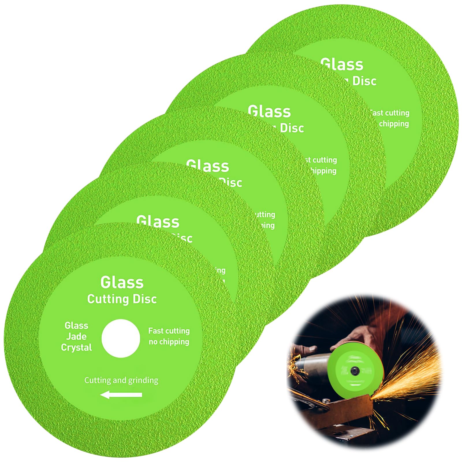 UptVin 5PCS Glass Cutting Disc, Tile Cutting Disc Super Thin Diamond Saw