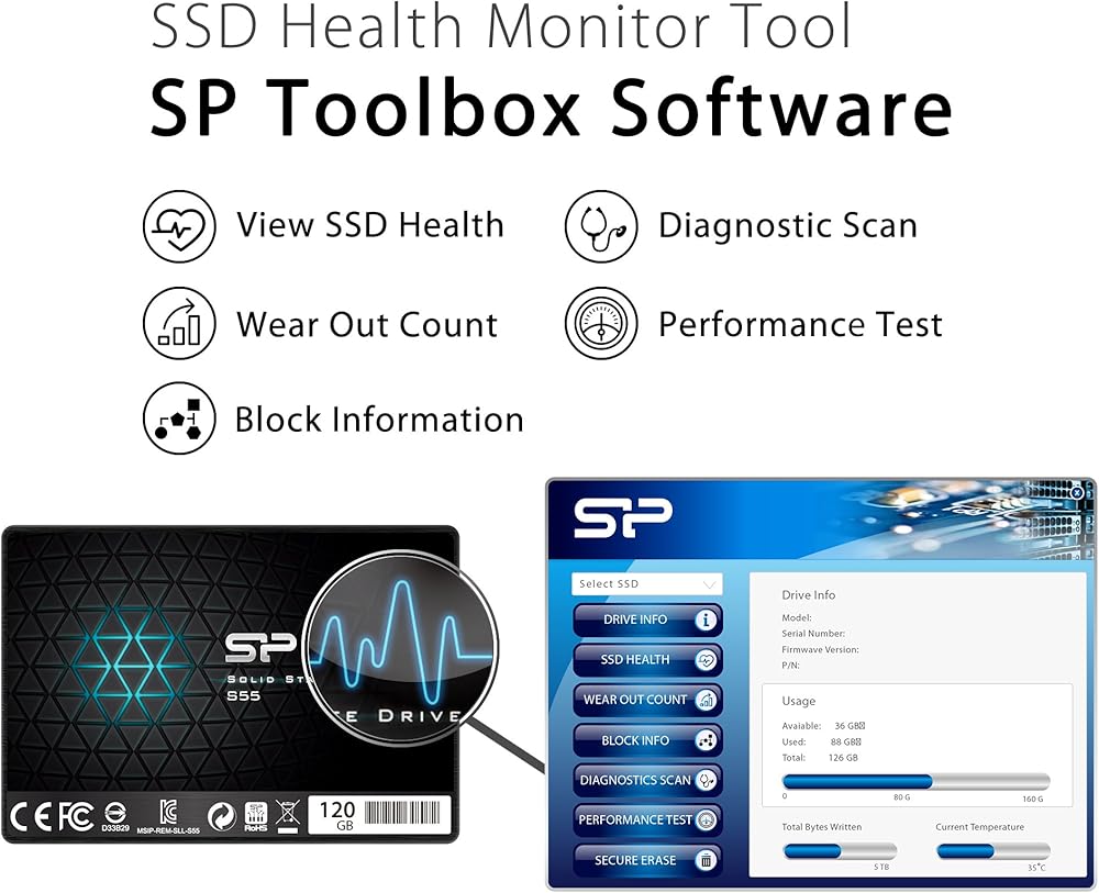 Silicon Power S55 120GB 2.5" 7mm SATA III Internal Solid State Drive thumbnail 5