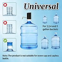 Vista 4 de Bomba de mesa de agua, bomba de agua eléctrica de portabilidad con cable de datos USB, bomba automática de botella de agua potable negra para Negro