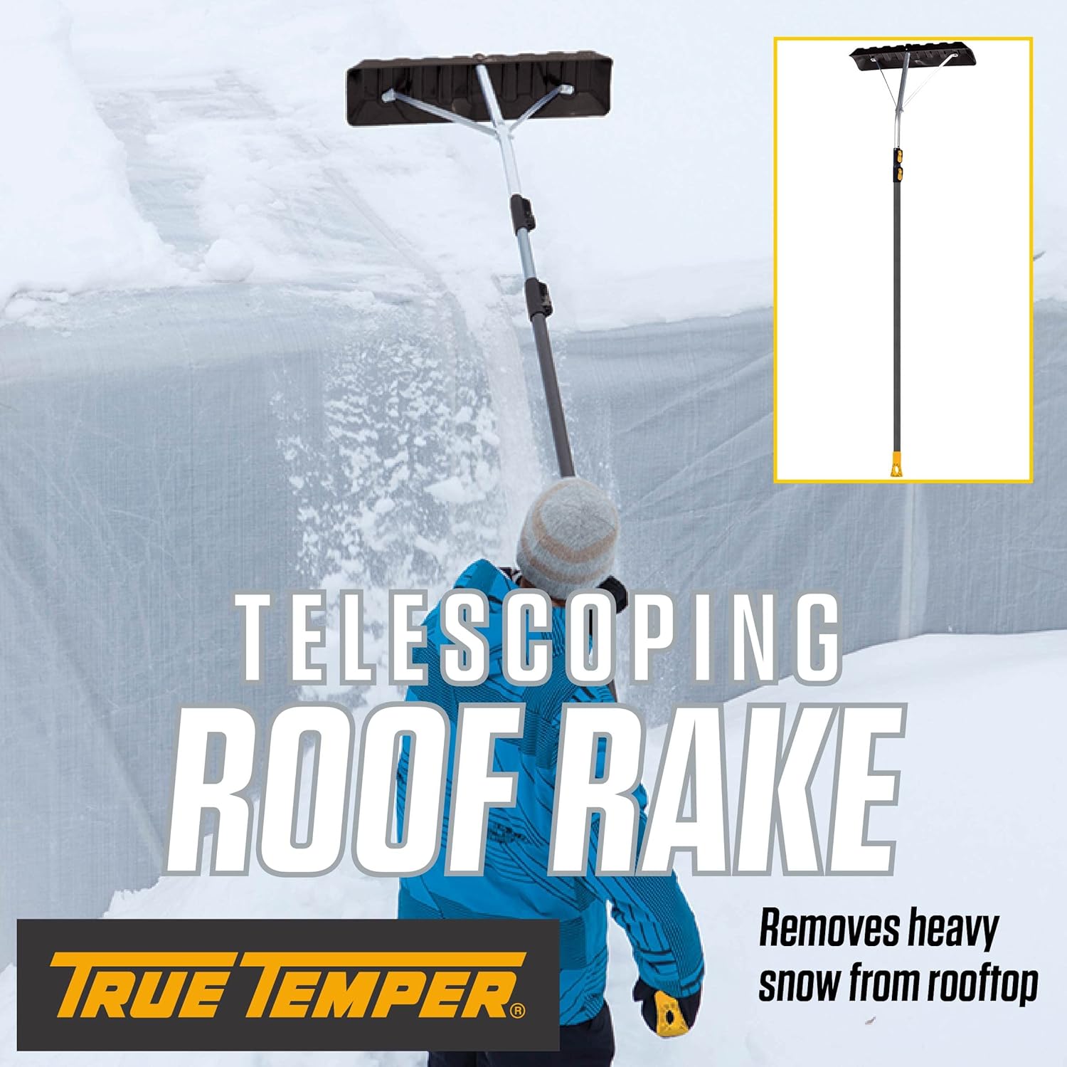 True Temper Telescoping Snow Roof Rake - Image 8