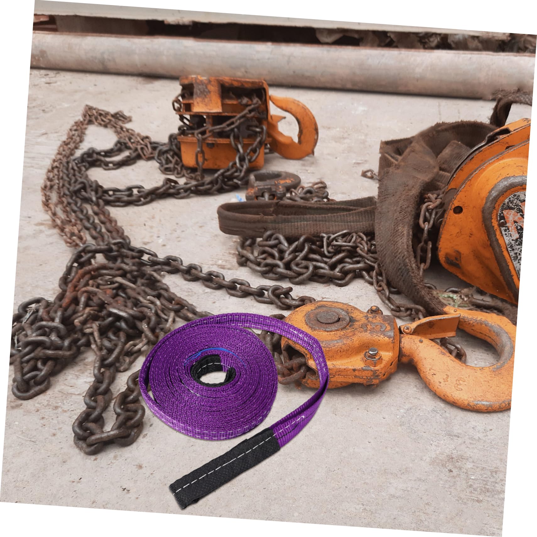 VILLFUL Sling Industrial Lifting Straps Moving Straps Endless Lifting Straps Rigging Straps Webbing Lifting Straps Crane Straps Heavy Duty Lifting Straps Lifting Belt Polyester Purple
