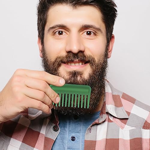 Miniatura 32 de Mini peine de dientes anchos, pequeño peine desenredante de viaje, peine de pelo rizado, peine portátil para ducha, peine húmedo para mujeres, peine