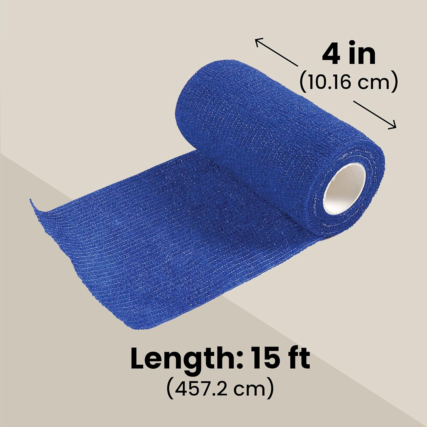 Juvale Cohesive Bandage Vet Wrap Rolls - Sprain & Strain Support Elastic Bandage & Vet Wrap for Dogs & Horses - Self-Adherent Dog Wound Care Tape - First Aid & Sports Tape - 12 Count, 4 in x 5 yd - Image 5