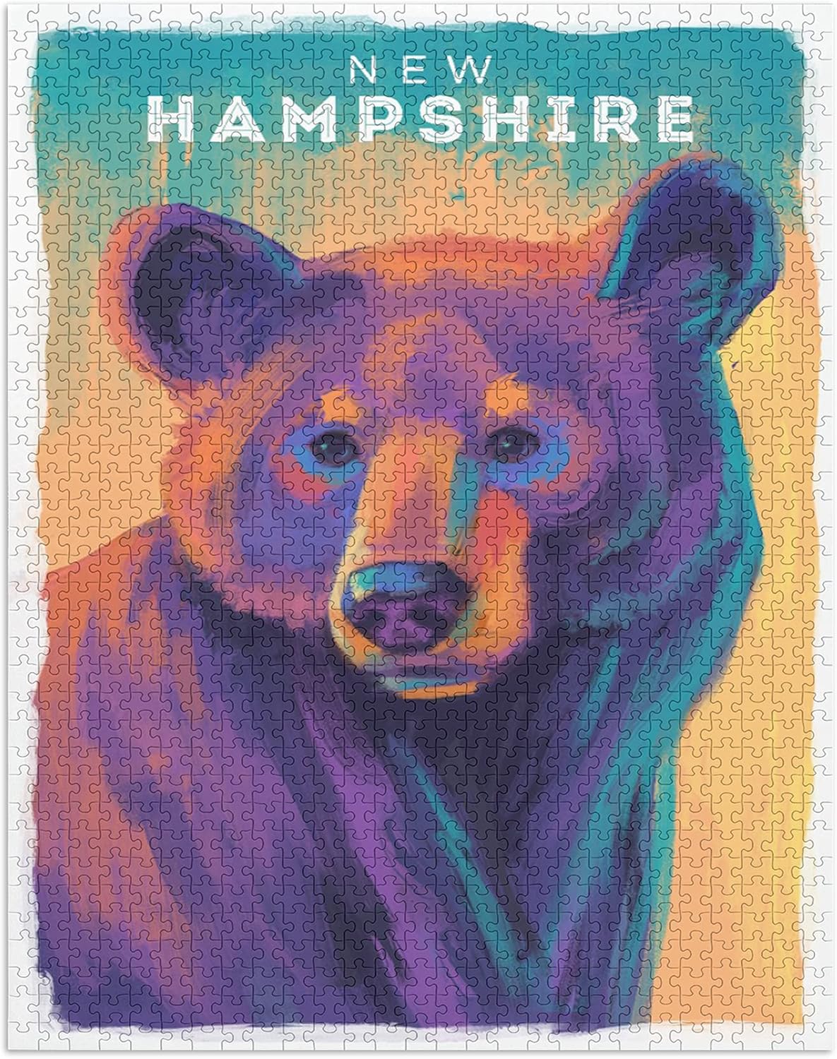 New Hampshire, Black Bear, Vivid (1000 Piece Premium Puzzle