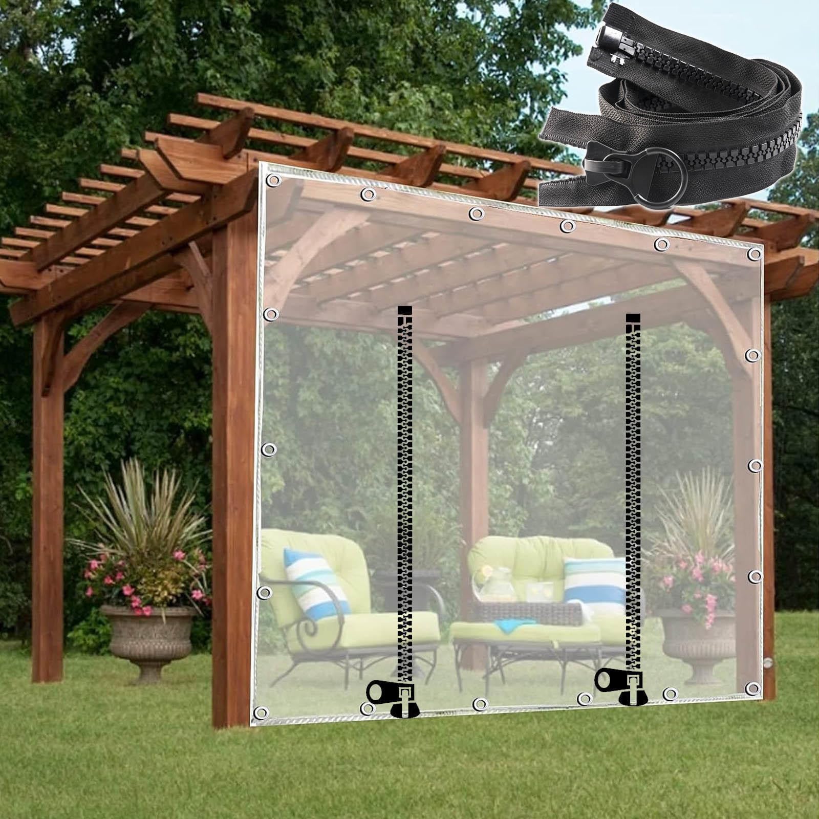 Garden Tonnelle Panneaux Latéraux-tente Fête À Fermeture Éclair-auvent Jardin Étanche Barres