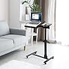 Zeny Laptop Desk, Stand, Side Table, Elevating Table, Height Adjustable, 180° Tilt Angle, PC Fall Prevention, Castors, Movable Desk Cart, Work Bench, Home Work, Reading, Sofa, Bed, Living Room