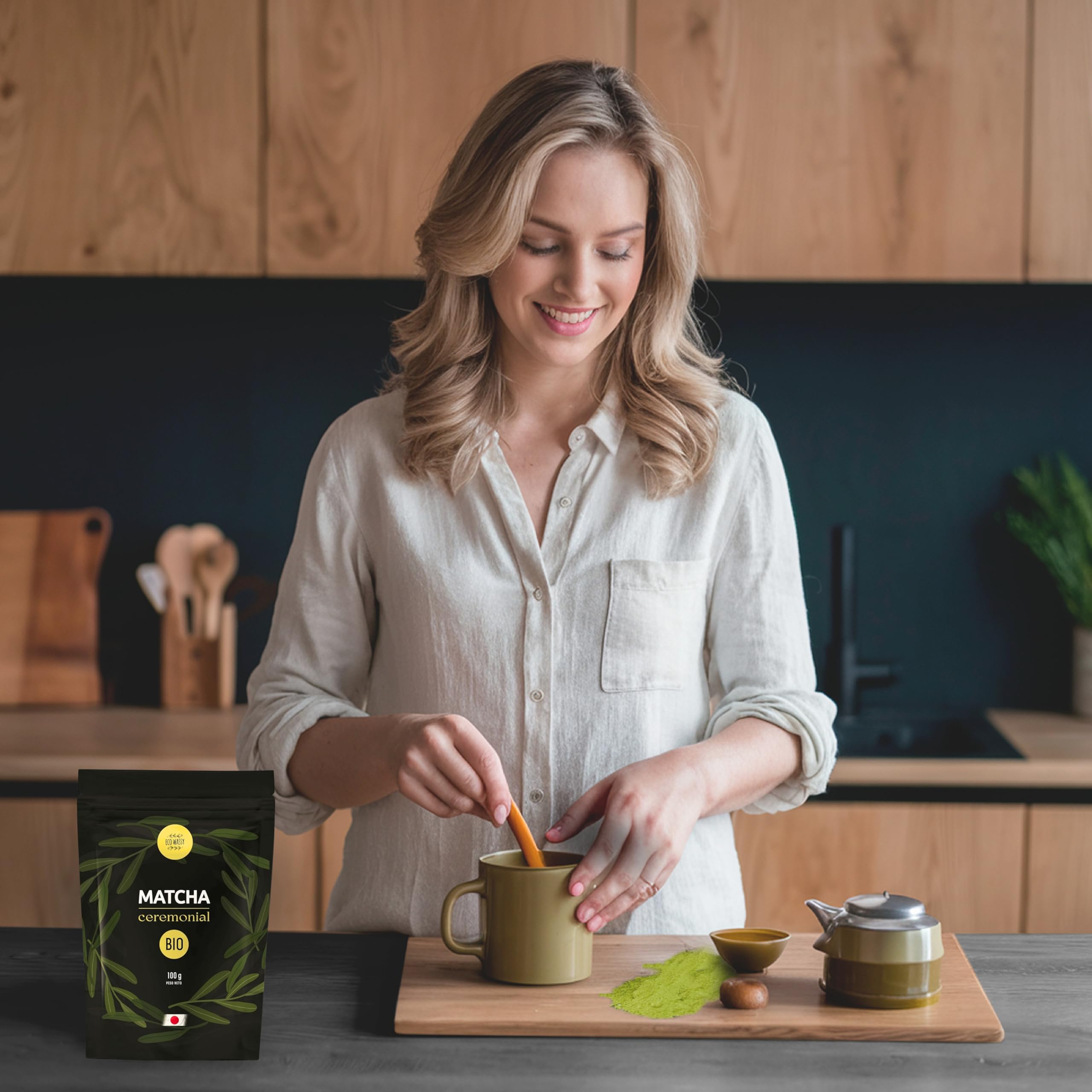 Té Matcha BIO Japonés [Certificado] Grado CEREMONIAL. 100% Natural. 100Gr De Té Verde Matcha Reductor, Potente Détox Y Antioxidante. Puro Matcha Orgánico De Cultivo. (100g)