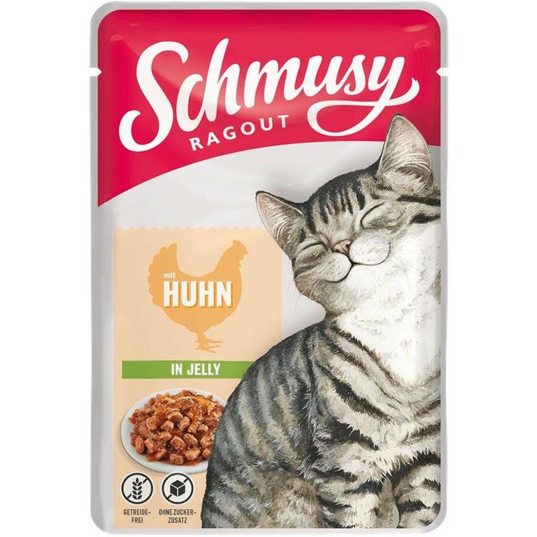 Schmusy Ragout mit Huhn in Jelly 100g, 22er Pack