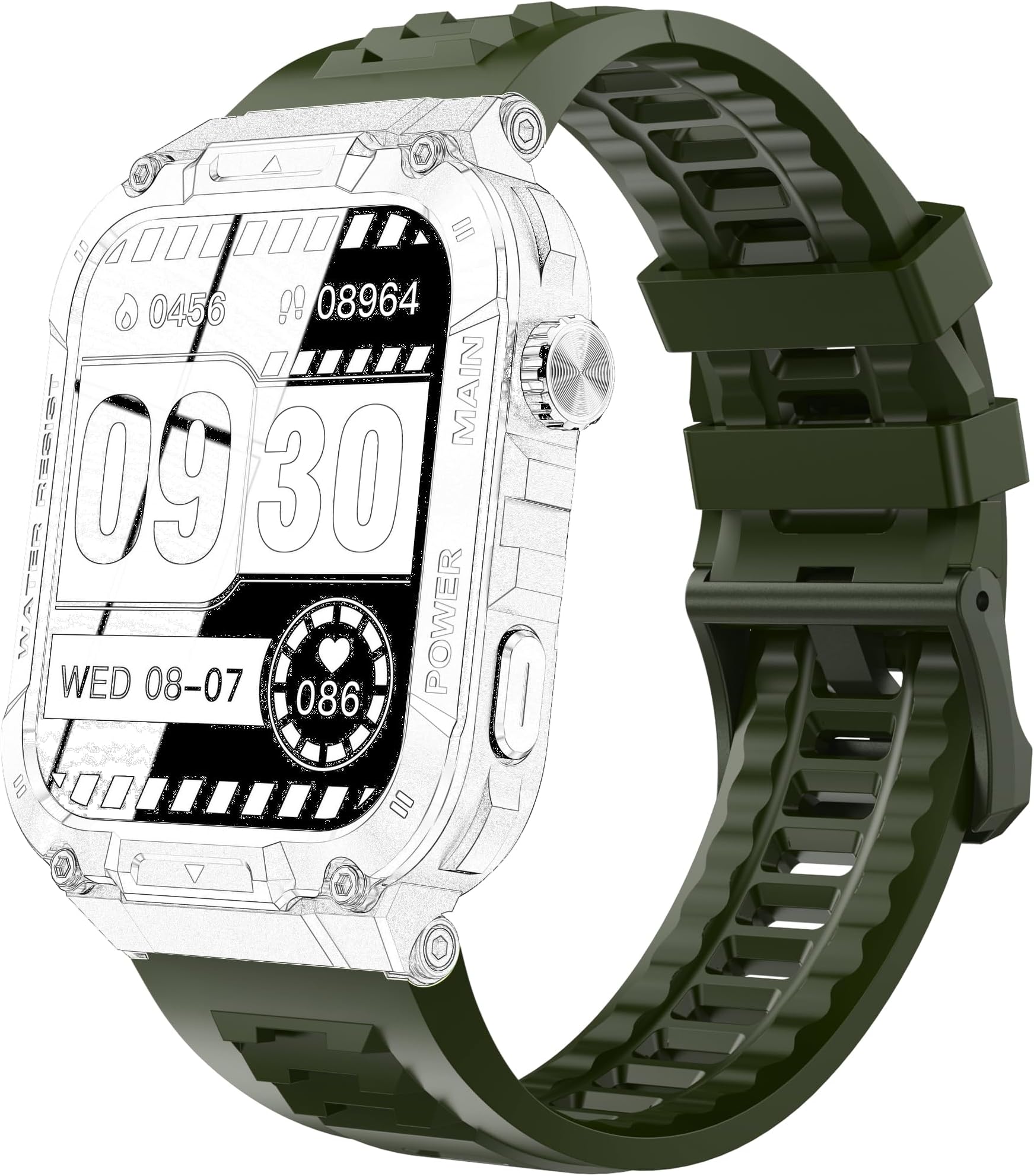 Smart Watch Band for P66/P69, Replacement Strap, Black
