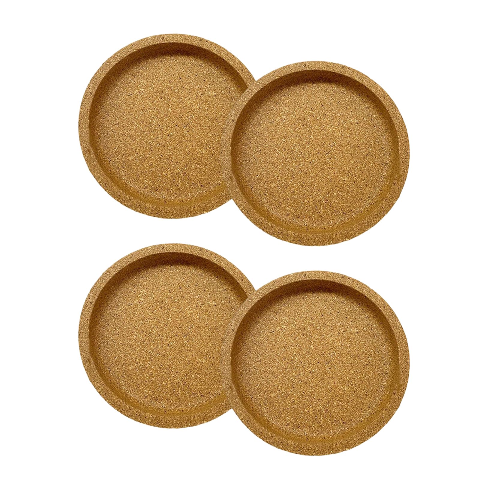 Zxfdsfdbnm Of 4 User Friendly Cork Coasters with Deeper Well Design to Catching Condensation and Keep Tables Dry Table Security Mats Round Drink Coasters
