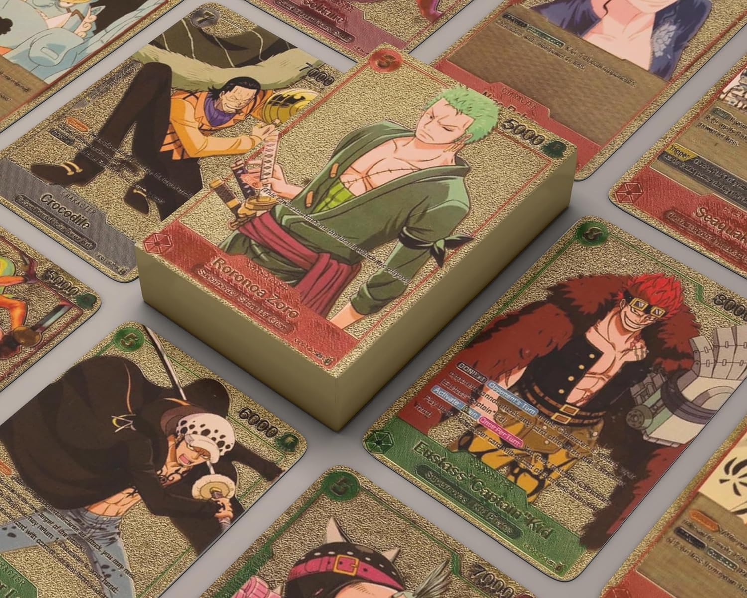 Amazon.com: Liquid Games One Piece Cards Game - Gold FOIL Deck of