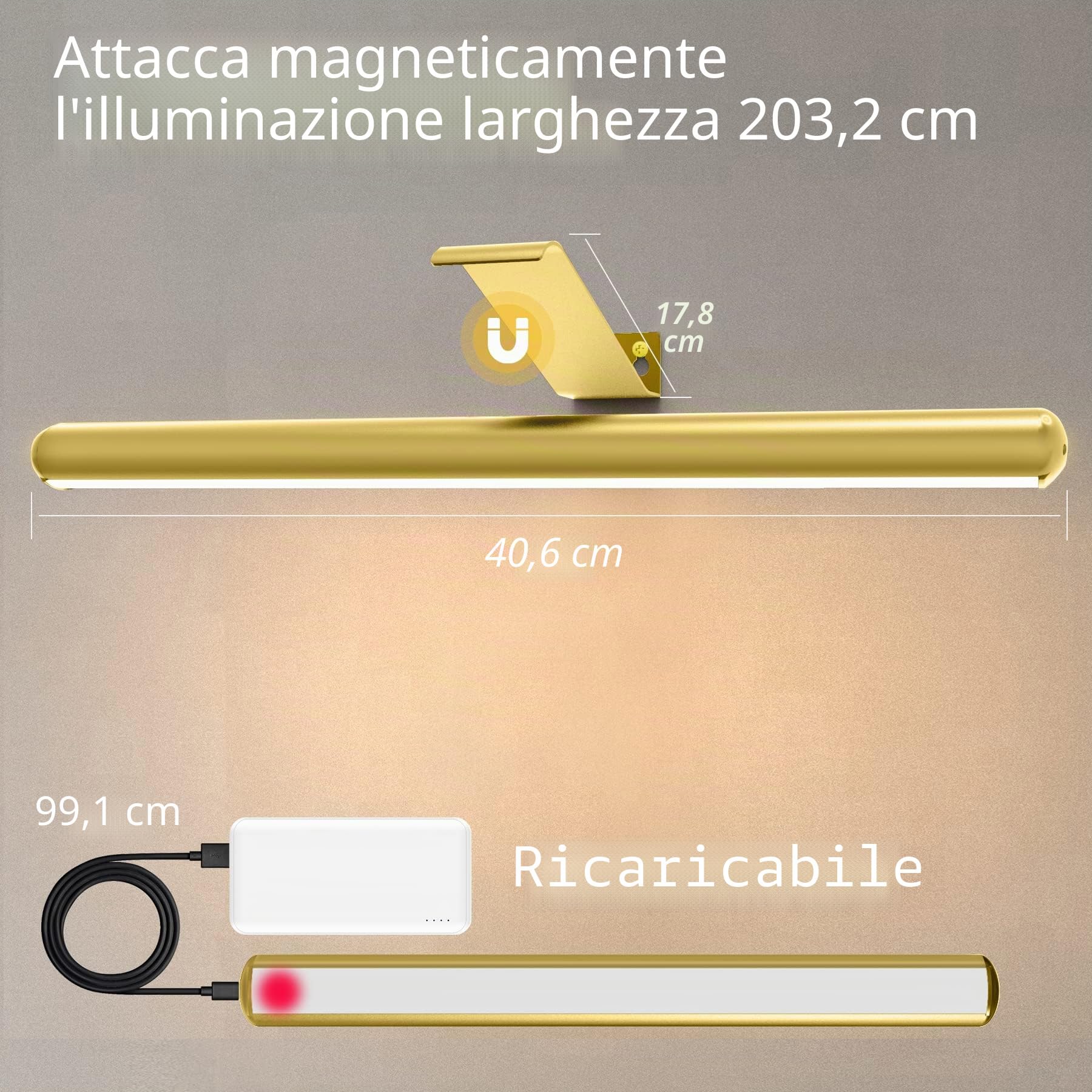 Lampada da parete senza fili, batteria ricaricabile, rotazione a 360°, 14 colori, dimmerabile, timer, lampada da parete moderna, colore nero, 4 x 5 x 6 cm, per interni