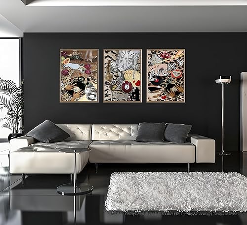 Miniatura 5 de Arte de pared de leopardo de moda Funky Black Girl Cheetah Pictures Decoración de pared Mujer Negra Lucky Y2k Pósteres estéticos de moda Disco 8