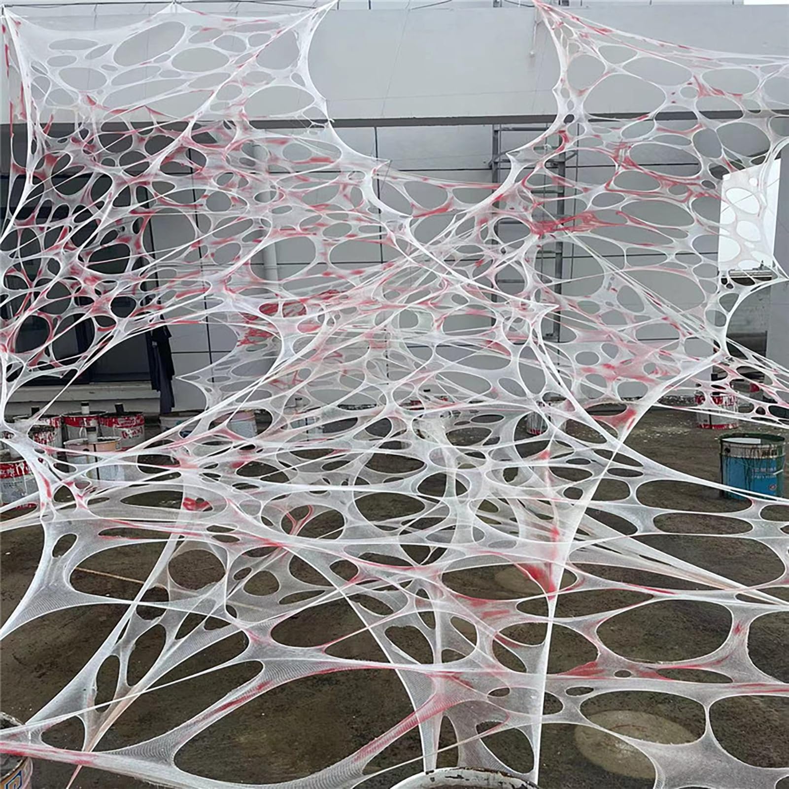 Decoración de Halloween Telaraña Gasa Sangre Casa Embrujada