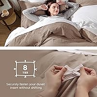 Vista 148 de Bedsure - Juego de ropa de cama de 2 piezas con 1 funda de edredón y 1 funda de almohada, extrasuave, prelavado, con cremallera, sin edredón