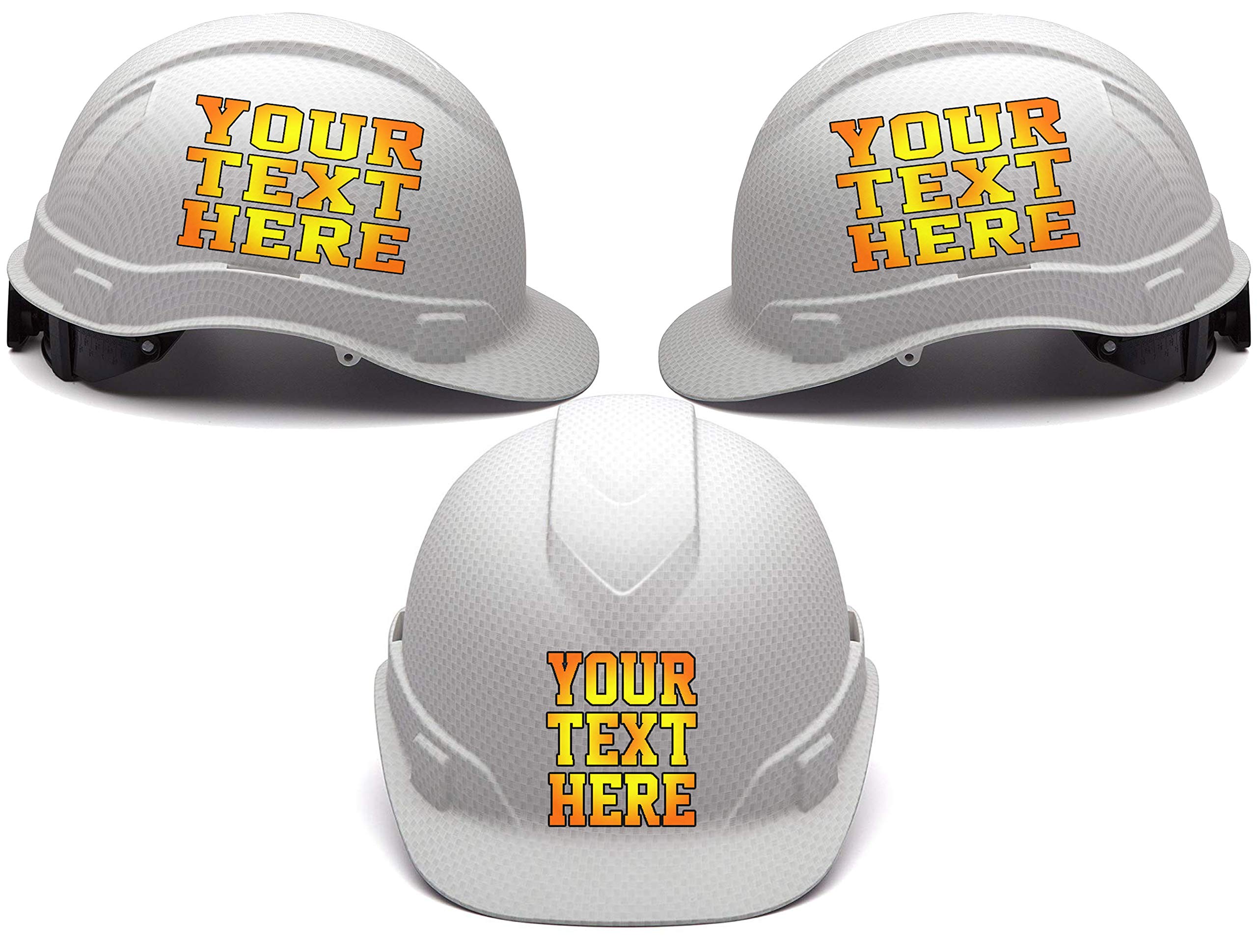 Custom Hard Hats - Personalized Logo - Customized Cap Style 4 Point Ratchet Suspension