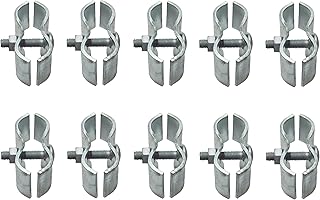 Dailydanny 10 Set Chain Link Fence Panel Clamps 1-3/8" Dog Kennel Panel Clamp for Round Pipe Panel Frame