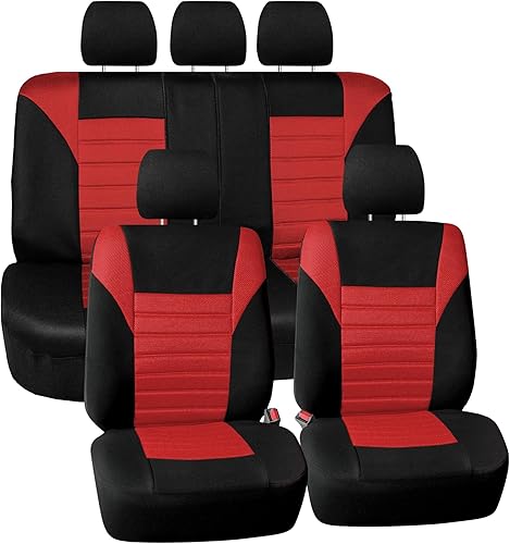FH Group, FB068PURPLE115, funda universal para asiento de auto, color púrpura (calidad superior, diseño 3D de tejido de malla, compatible con bolsa