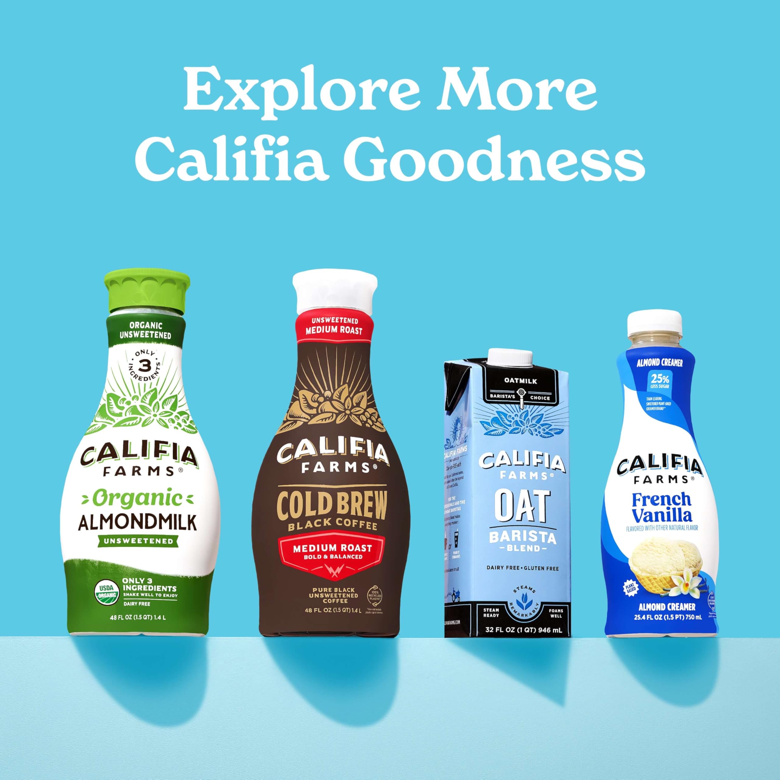 Califia Farms - Organic Pistachio Almond Milk Coffee Creamer 25 4 Oz Dairy Free Plant Based Vegan Gluten — view 6
