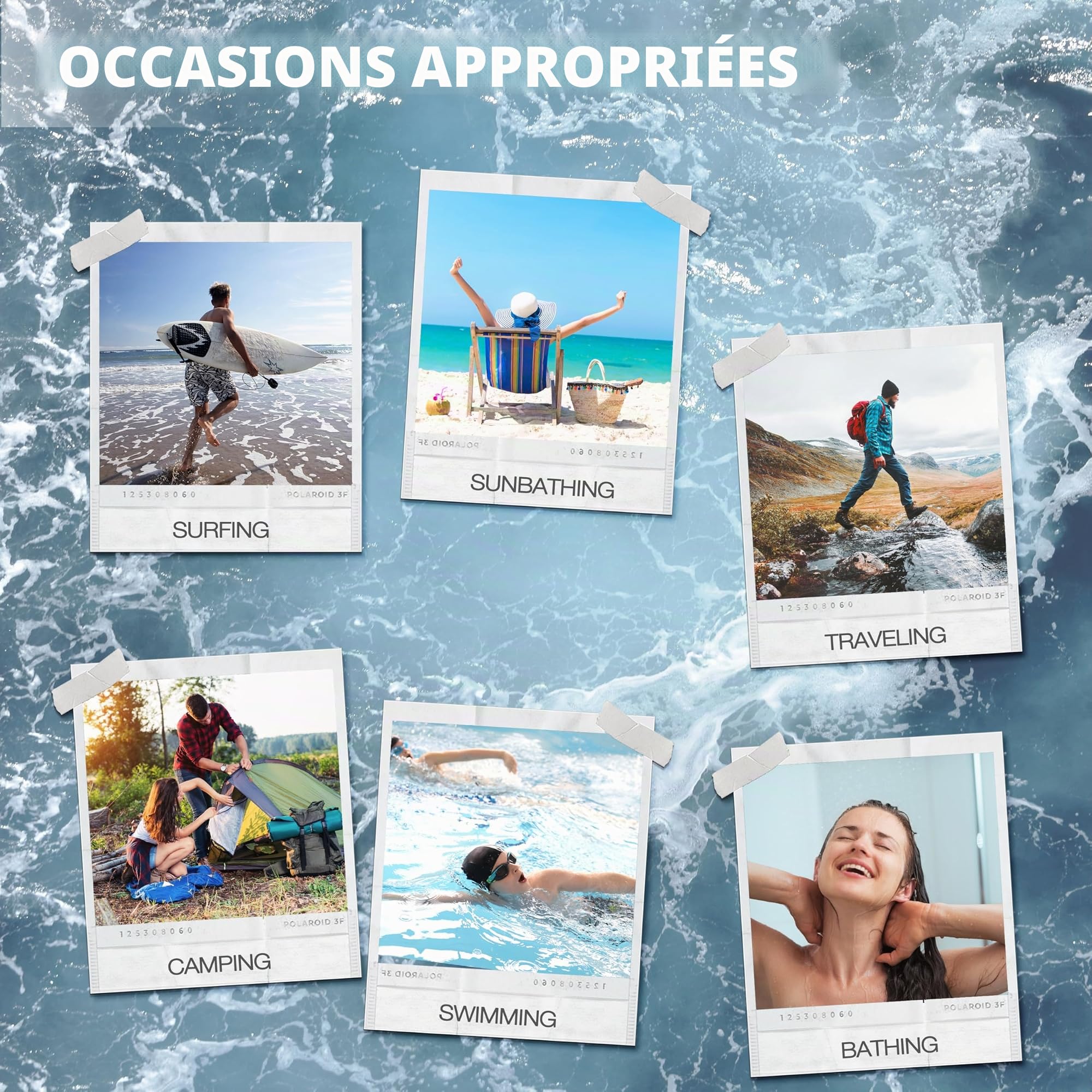 Kato Tirrinia Poncho de Surf de Plage avec Poche, néoprène Absorbant, avec Matelas à Langer, Serviette de Poncho, pour Le Surf, la Natation, pour Adultes, Hommes et Femmes