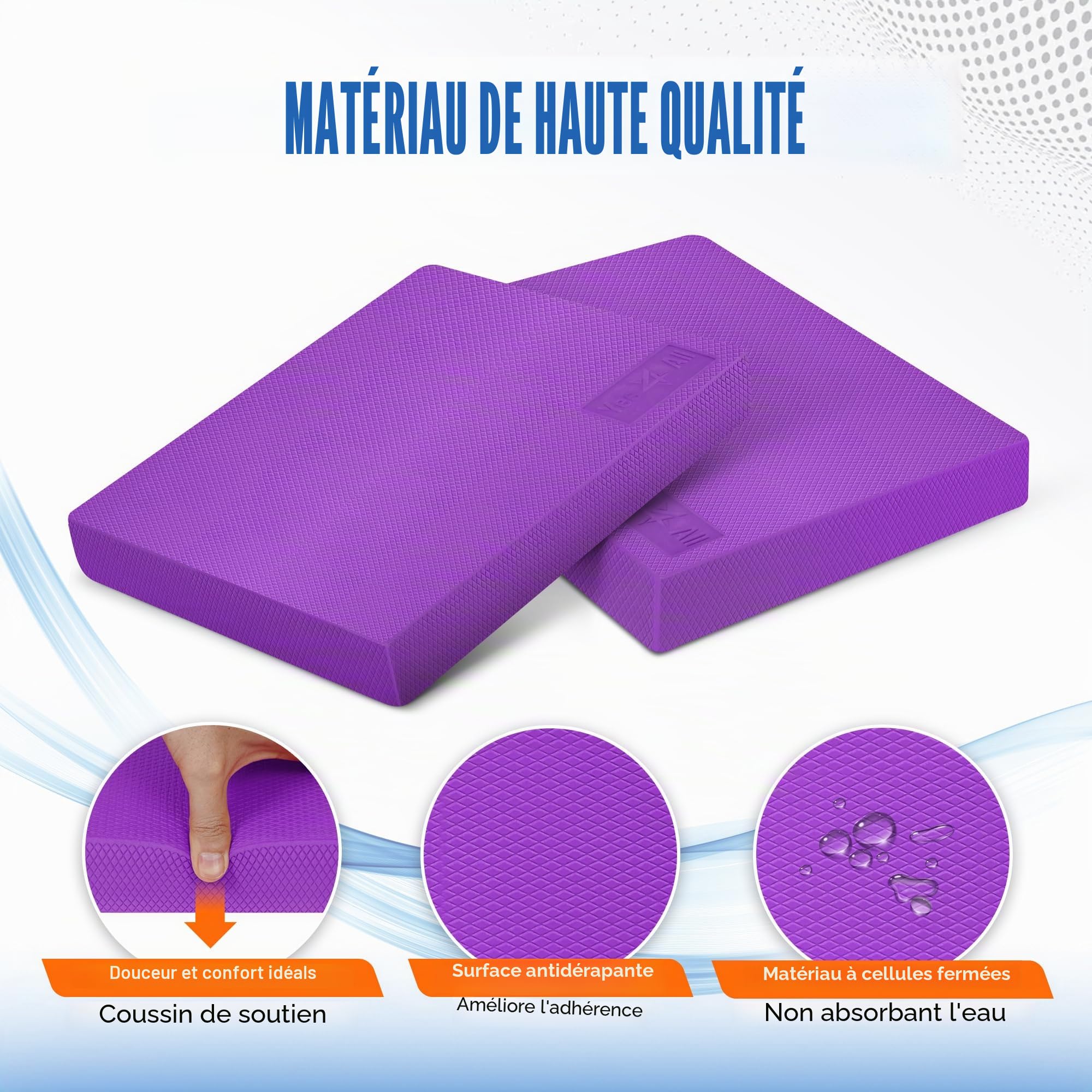 Yes4All Coussin d'équilibre En Mousse L XL, Tapis d'équilibre ; Balance Pad pour le fitness, le Pilates, la Gym, Le Yoga ; Différentes Couleurs Et Tailles