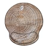 ToLuLu Mouse Pad with Wrist Rest Support, Gel Ergonomic Mouse Pads with Non Slip Rubber Base Memory Foam Mousepad, Mouse Wrist Rest Pad for Laptop Computer Home Office Working Pain Relief, Wood Art