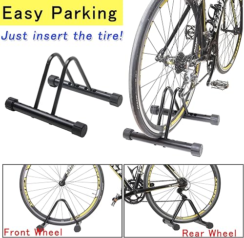 Miniatura 3 de Soporte de bicicleta para bicicletas de montaña y carretera, soporte ajustable para bicicletas de bicicleta para interiores y exteriores, resistente