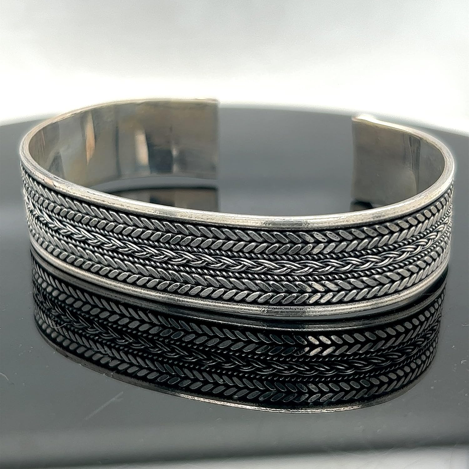 Men Silver Bracelet, Handmade Cuff Bracelet, Sterling Silver Bracelet, Adjustable Silver Bracelet, 925k Sterling Silver Vintage Bracelet