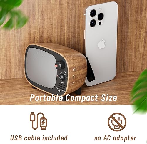 Miniatura 7 de Máquina de sonido para dormir para adultos, diseño retro de TV de los años 60, máquina de ruido blanco para dormir con 10 sonidos relajantes,