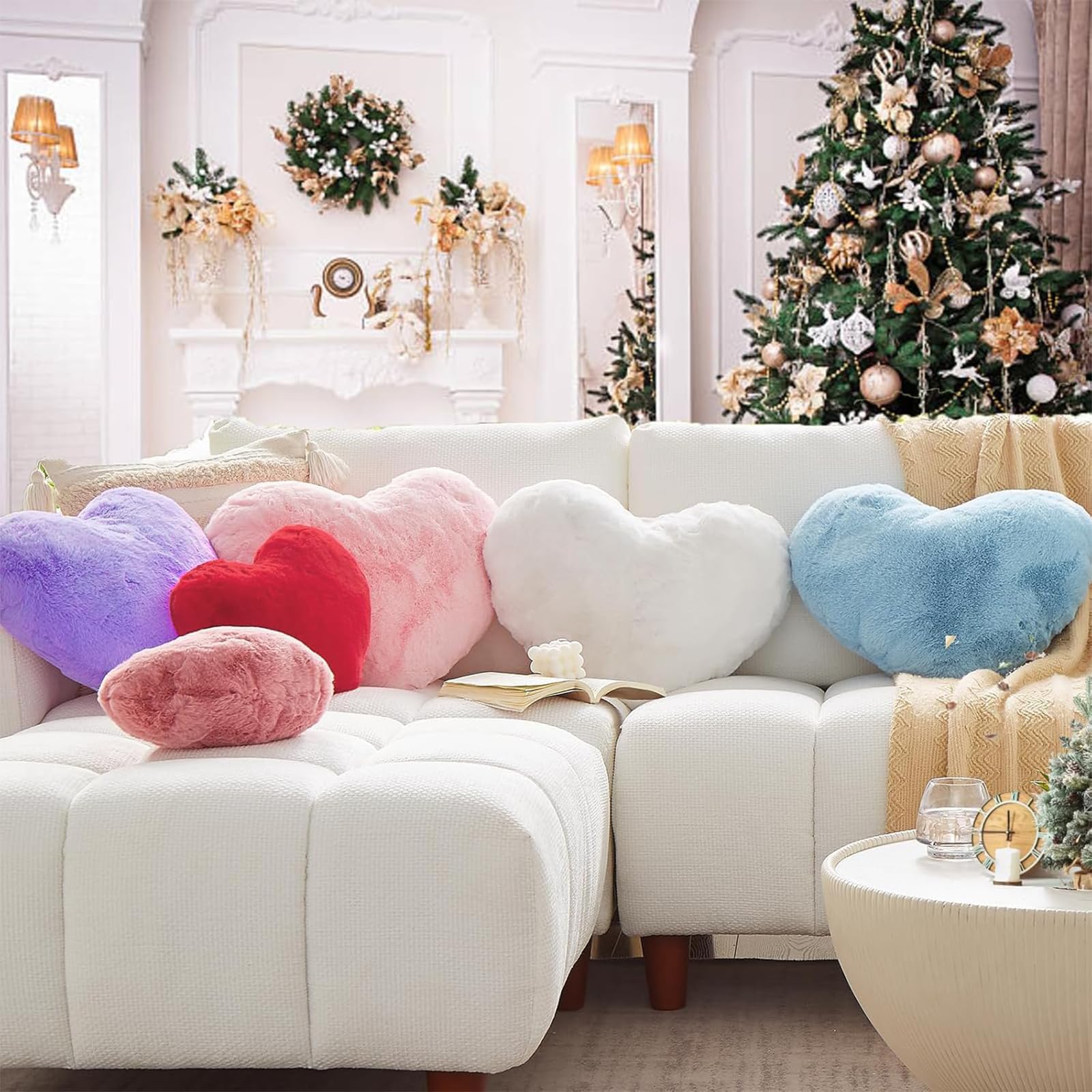 2 Cuscini Decorativi A Forma Di Montagna In Peluche – 40x39 Cm, Morbidi, Per Cameretta Bambini E Divano, Grigio E Bianco