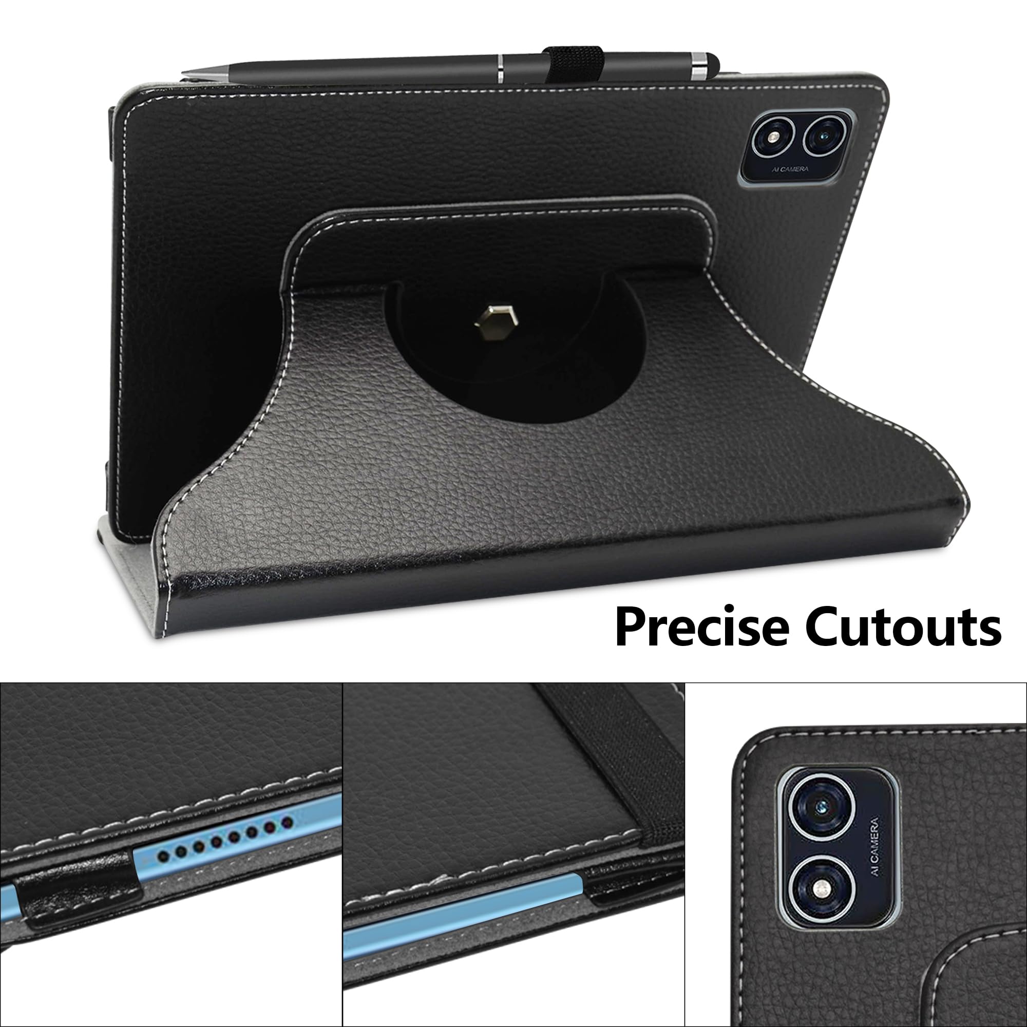 Custodia per Teclast P40HD 2023, PU Caso Pelle Girevole 360°Rotante