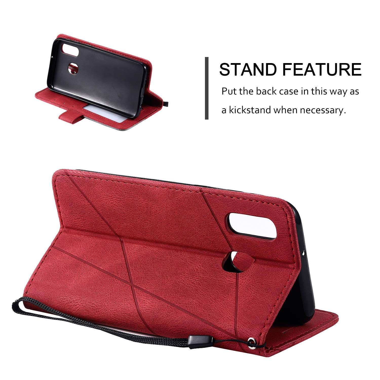Uposao Custodia Flip Per Galaxy A40 - Design Uccello E Piuma Verde Con Chiusura Magnetica E Portafoglio